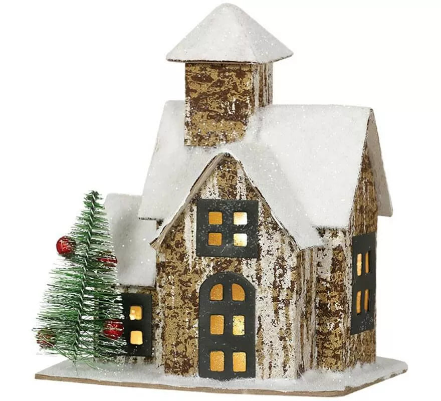 Translation missing: it.Casita Nevada con Luz 22,5x19,5x14 cm
