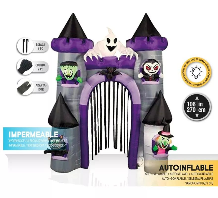 Translation missing: es.Castillo Auto Hinchable de Halloween con LEDs de 270 cm