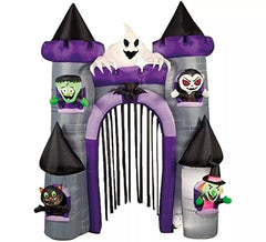 Castillo Auto Hinchable de Halloween con LEDs de 270 cm
