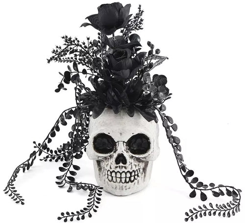 Centro de Mesa Calavera con Flores