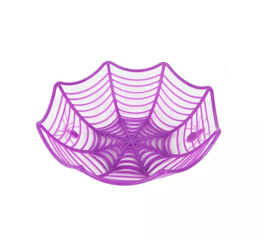 Cesta Telaraña con Arañas de 21x6 cm en varios colores