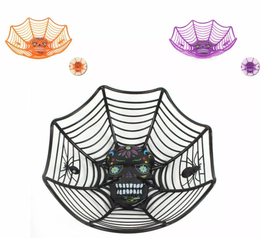 Translation missing: es.Cesta Telaraña con Calavera 27x25,5x7,5 cm en varios colores