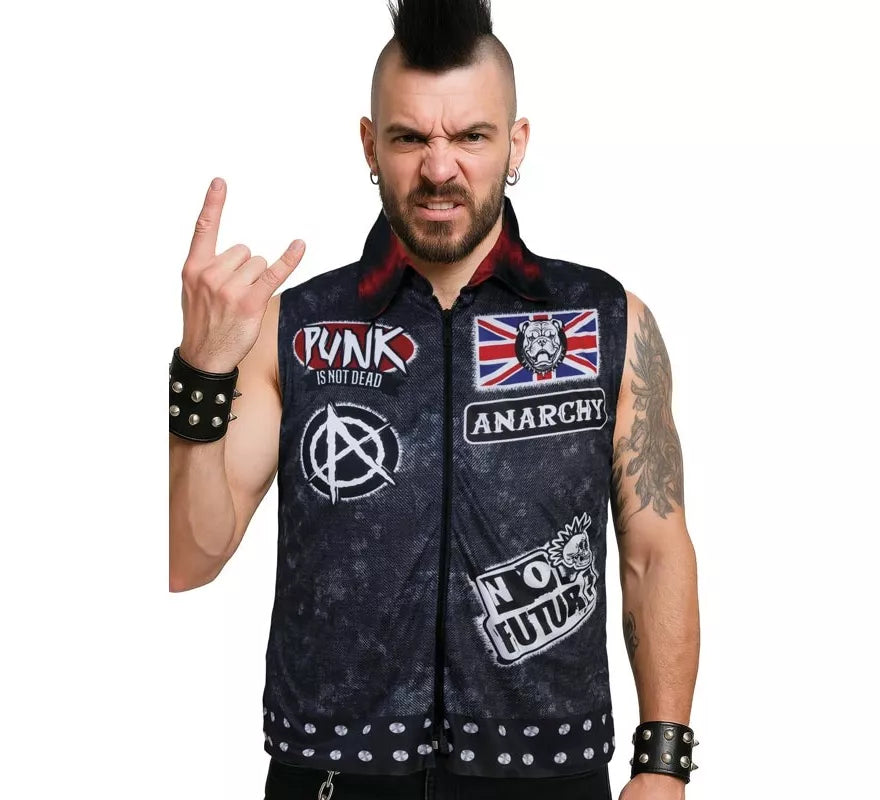 Translation missing: it.Chaleco Anarchy Punk para hombre