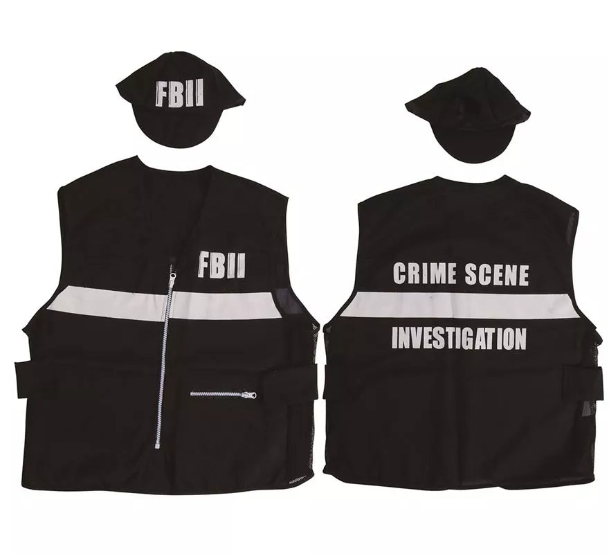 Translation missing: it.Chaleco antibalas y gorra del F.B.I. para adulto