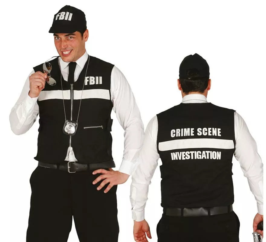 Translation missing: it.Chaleco antibalas y gorra del F.B.I. para adulto