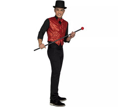 Gilet con papillon rosso per uomo