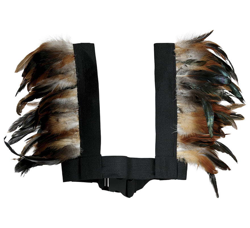 Translation missing: it.Chaleco con Plumas marrones adulto