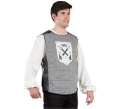 Gilet da guerriero medievale grigio per uomo