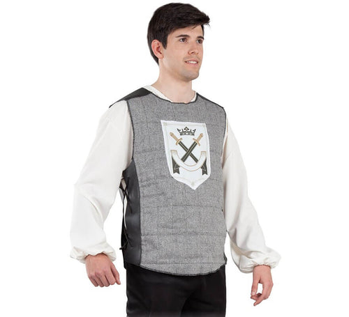Chaleco de Guerrero Medieval Gris para hombre