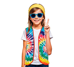 Gilet hippie con cerchi multicolori per bambini