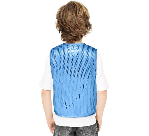 Chaleco de Lentejuelas azul claro para niños