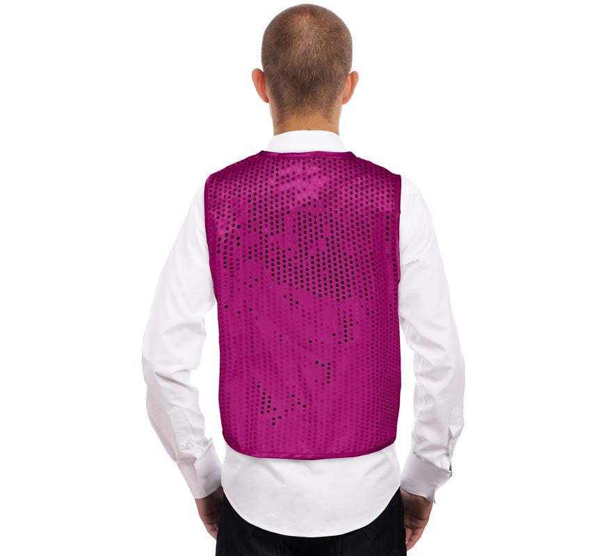Translation missing: it.Chaleco de Lentejuelas fucsia para adultos