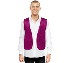 Chaleco de Lentejuelas fucsia para adultos