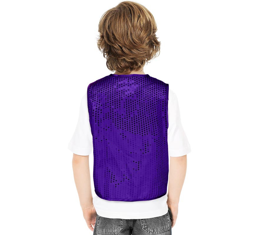 Translation missing: it.Chaleco de Lentejuelas morado para niños