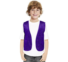 Gilet con paillettes viola per bambini