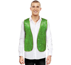 Gilet verde con paillettes per adulto