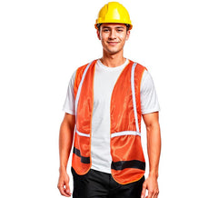 Gilet da lavoratore arancione per adulto