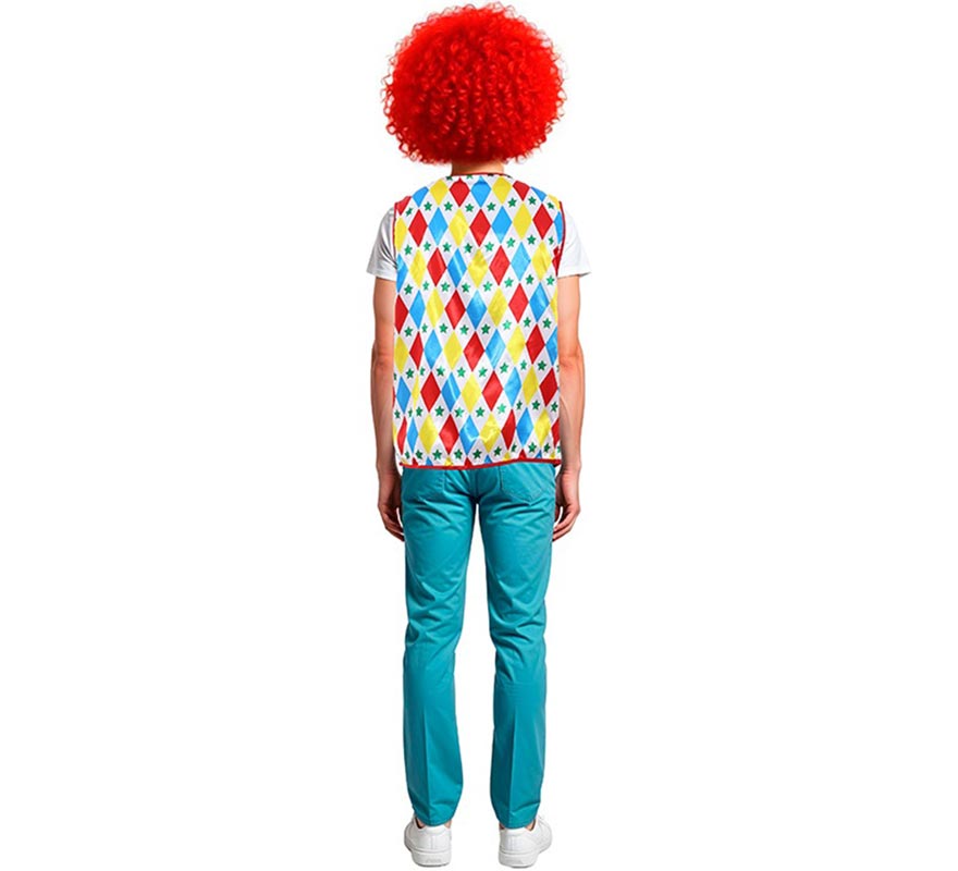 Translation missing: it.Chaleco de Payaso rombos y estrellas adulto