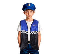 Gilet da Poliziotto a quadri per bambini in diversi colori