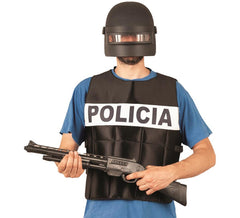 Gilet della polizia antiproiettile nero per adulti