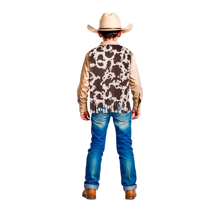 Translation missing: it.Chaleco de Vaquero marrón estampado infantil