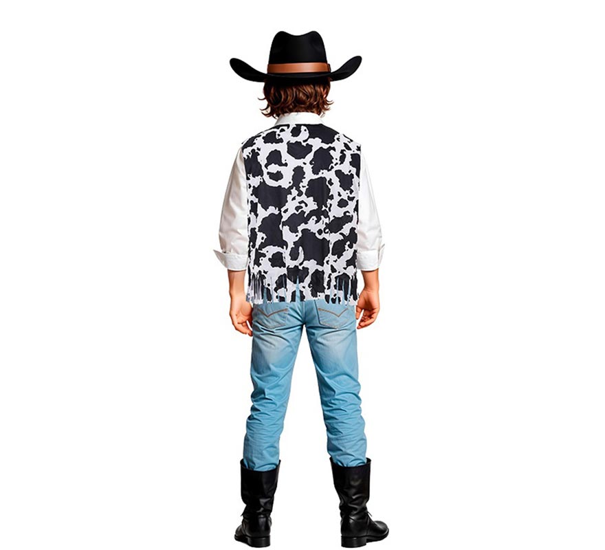 Chaleco de Vaquero negro estampado infantil