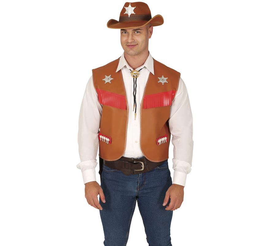 Translation missing: es.Chaleco de Vaquero para adulto 2 surtidos