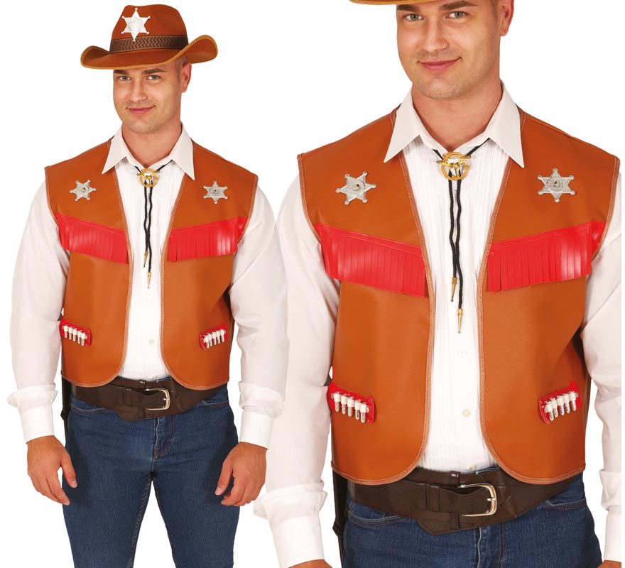 Translation missing: es.Chaleco de Vaquero para adulto 2 surtidos