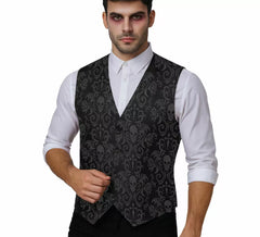 Gilet con scheletri gotici per uomo