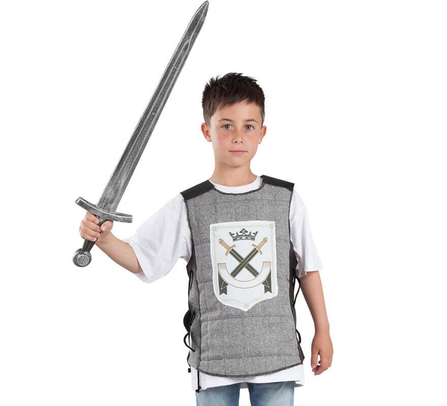 Translation missing: it.Chaleco Gris de Guerrero Medieval para niño