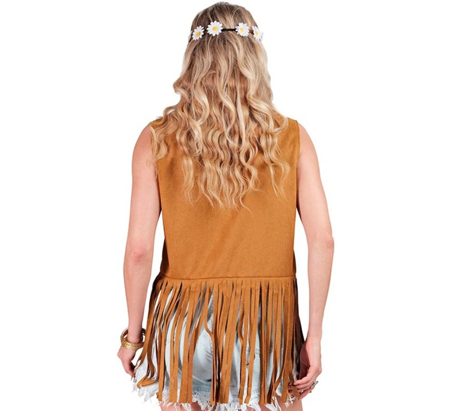 Translation missing: it.Chaleco Hippie con Flores marrón para mujer