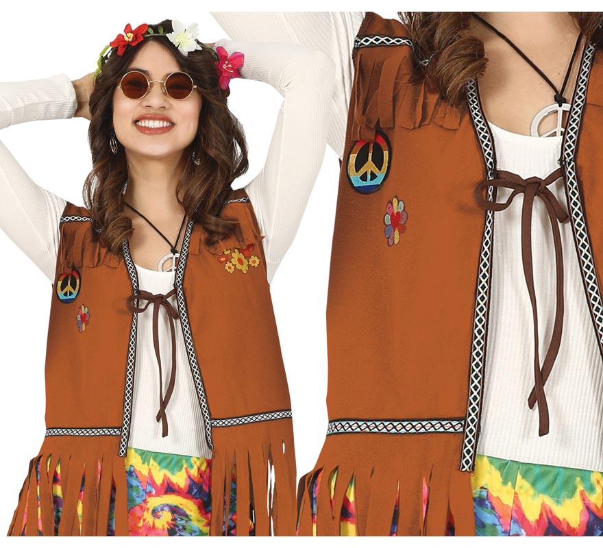 Translation missing: it.Chaleco Hippie Marrón para Mujer