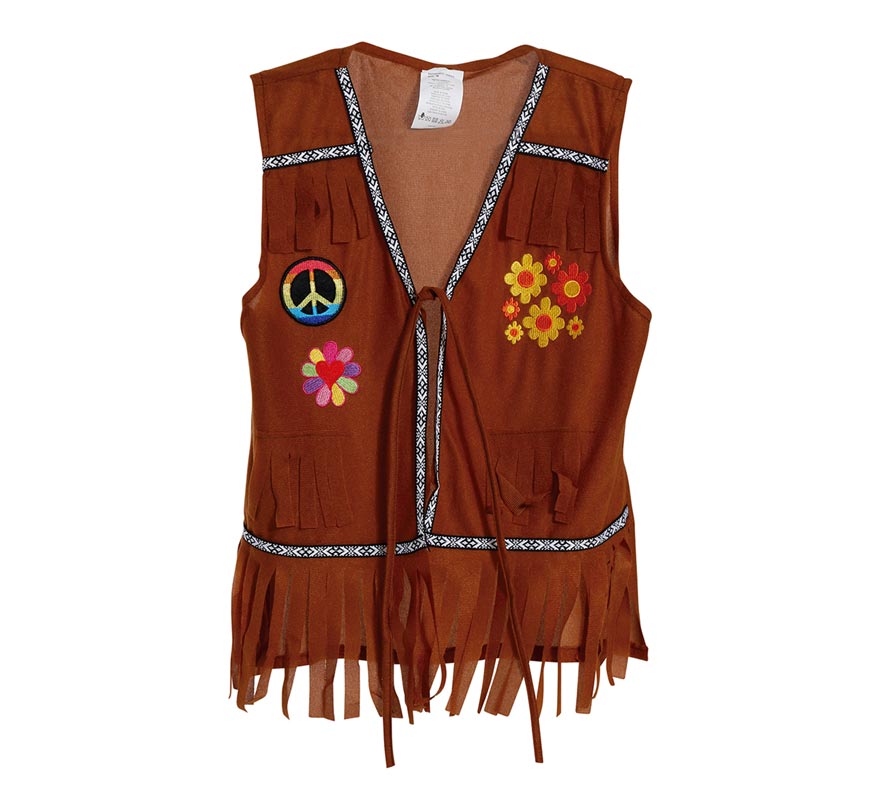 Translation missing: es.Chaleco Hippie Marrón para Mujer