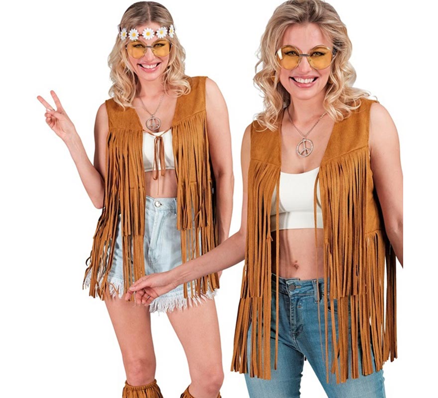 Translation missing: it.Chaleco Hippie marrón para mujer