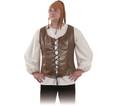 Gilet marrone medievale da uomo