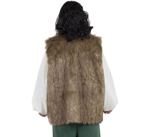 Chaleco Medieval de Pelo Oscuro
