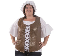 Gilet medievale da donna marrone