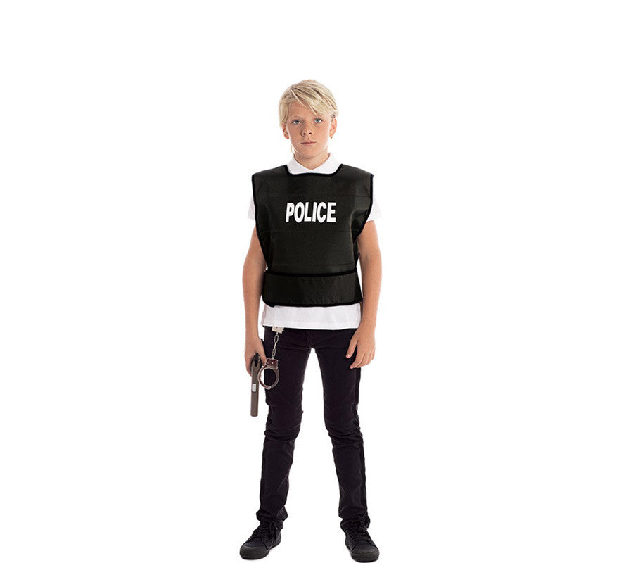 Translation missing: it.Chaleco negro de Policía para niño