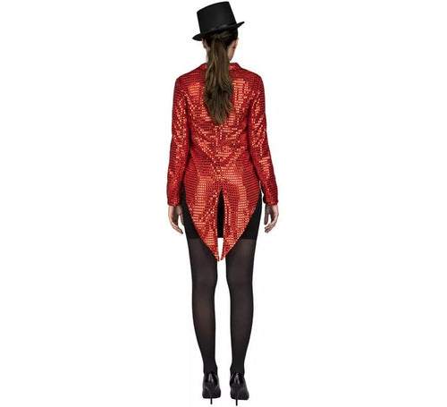 Chaqué con Pajarita Rojo para mujer