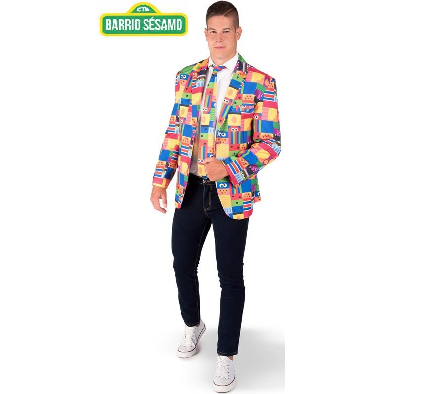 Translation missing: it.Chaqueta de Barrio Sésamo multicolor para hombre