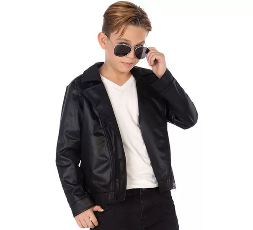 Translation missing: es.Chaqueta de Estrella Rock negra para niño