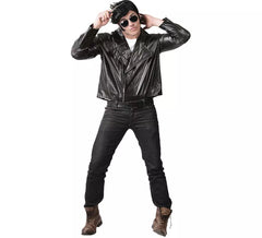 Giacca da motociclista o rocker nero per uomo