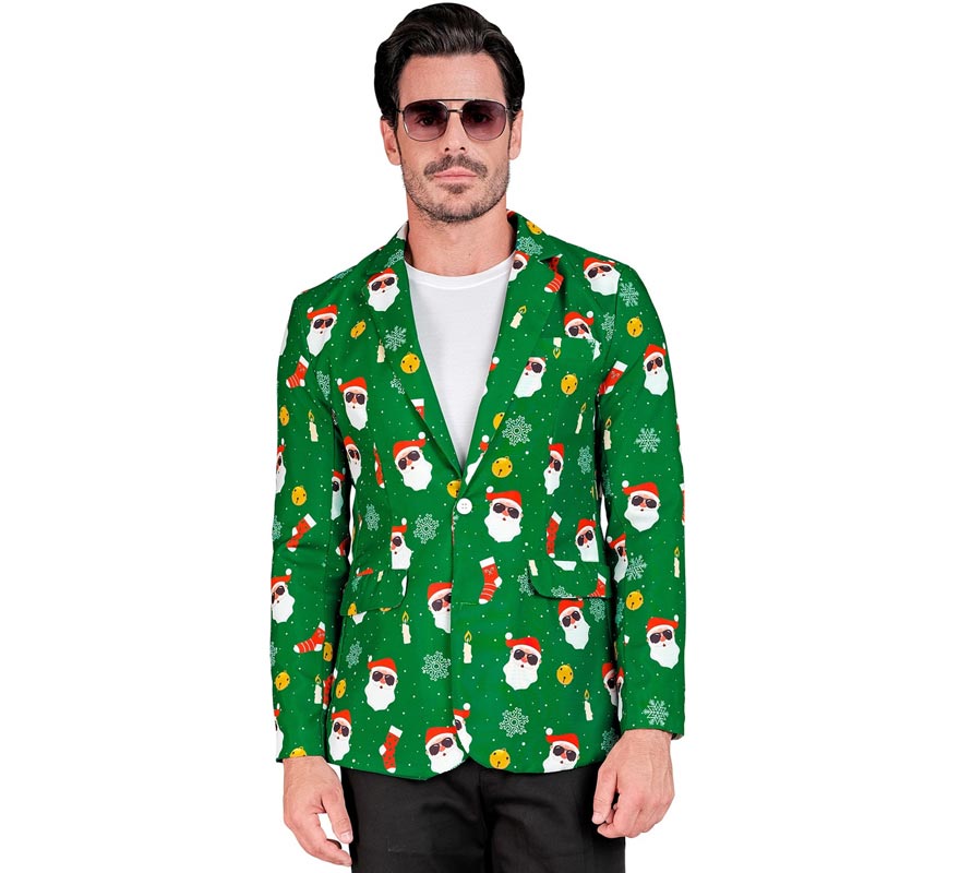 Translation missing: it.Chaqueta de Papá Noel verde para hombre