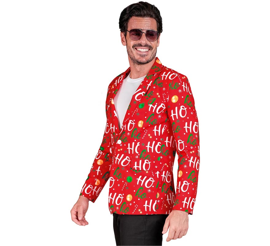 Translation missing: es.Chaqueta Feliz Navidad ho ho rojo para hombre