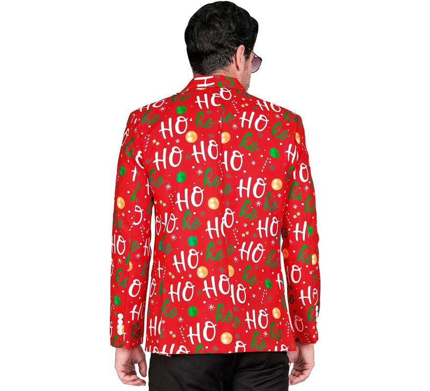 Translation missing: es.Chaqueta Feliz Navidad ho ho rojo para hombre