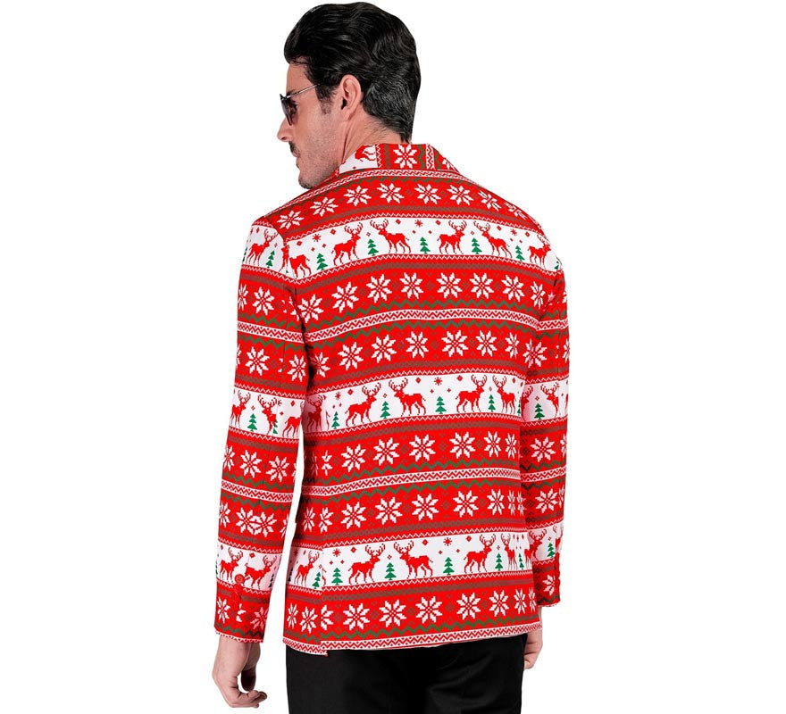 Translation missing: it.Chaqueta Feliz Navidad rojo y blanco para hombre