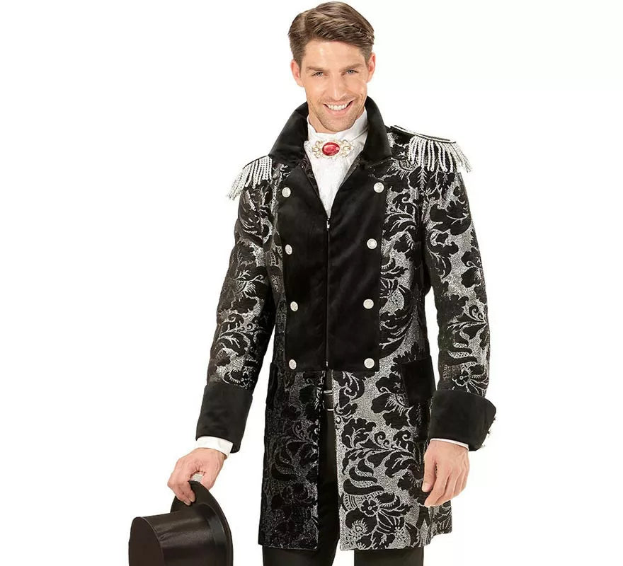 Translation missing: it.Chaqueta Jacquard época plateada para hombre