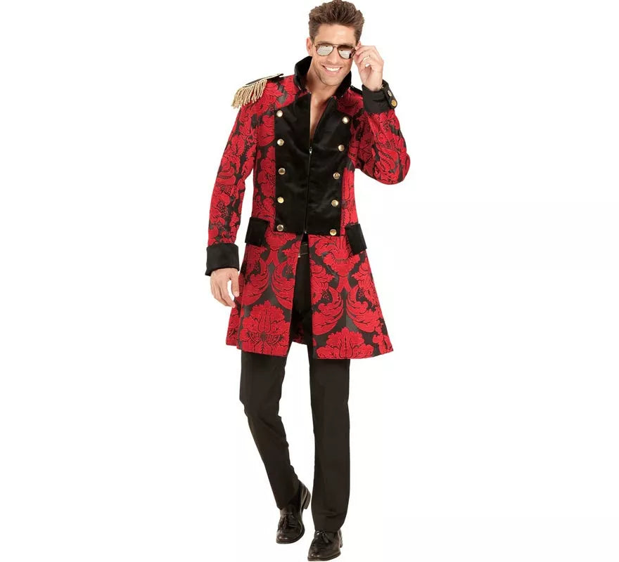 Chaqueta Jacquard época rojo para hombre