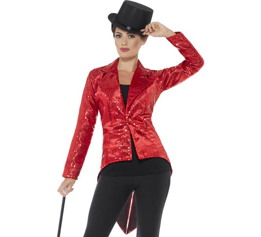 Translation missing: es.Chaqueta Roja con lentejuelas para mujer