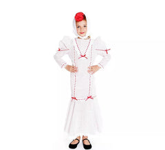 Costume da Chulapa bianco con piccoli pois rossi per bambina